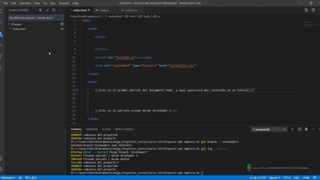 Curso Git. Visual Studio Code con Git. Ramas o Branches III. Vídeo 7 смотреть онлайн