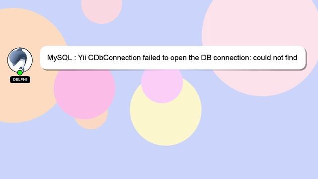 MySQL : Yii CDbConnection failed to open the DB connection: could not find driver with google cloud смотреть онлайн