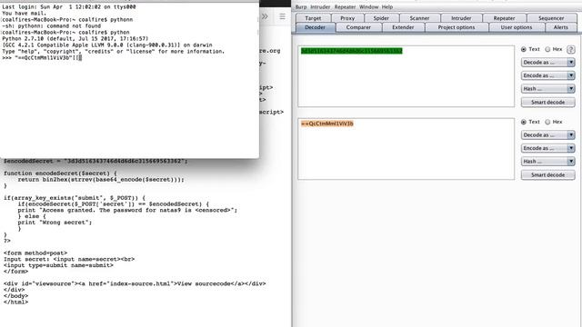 Natas8 Burp Suite demo смотреть онлайн