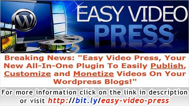 Easy Video Press - Turn Your Wordpress Into A Marketing Machine. смотреть онлайн