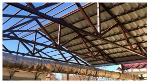 Изготовление двухскатного навеса своими руками.