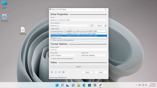 Install Windows 11 without TPM 2.0 or Secure Boot (Create Bootable USB with Rufus) смотреть онлайн