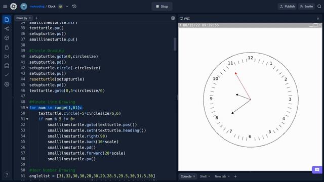 Analog Clock | Python Turtle Program смотреть онлайн