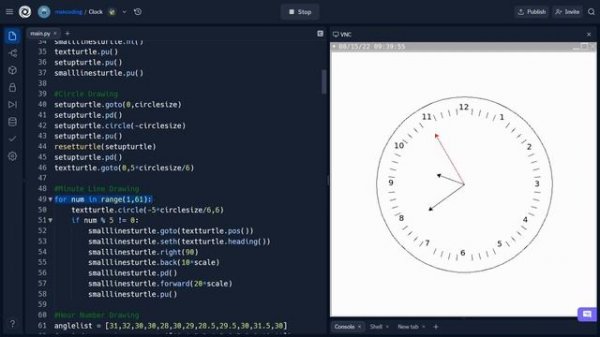 Analog Clock | Python Turtle Program