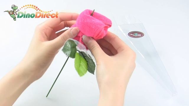 Towel Shaped Rose Flower with White Mesh Wrapped Wedding Decoration - dinodirect смотреть онлайн