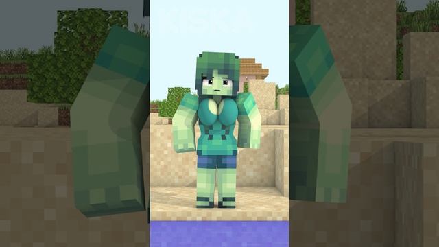 Minecraft Mega Despair Zombie Girl 2 - minecraft animation #shorts смотреть онлайн