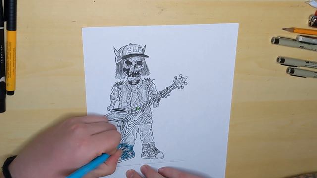 BASS PLAYER DEMON (TIMELAPSE INKING & COLORING) смотреть онлайн