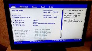Замена батарейки на материнской плате, настройка биоса
