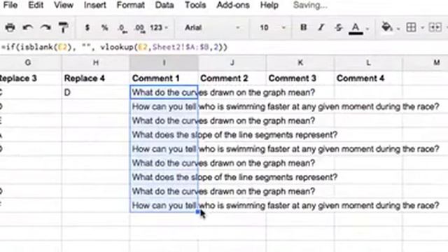 Copying the comment formula in Google Spreadsheets смотреть онлайн