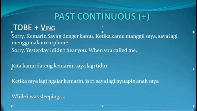 Past Continuous (+) смотреть онлайн
