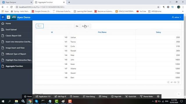 Aggregate function on interactive report смотреть онлайн