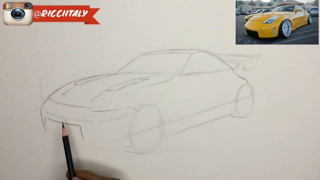 Como Dibujar un Auto Nissan 350z / part 1 смотреть онлайн