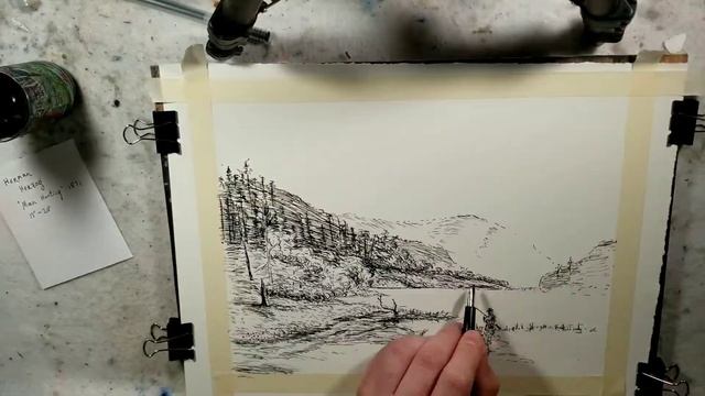 Landscape Sketching 84 Part 1: Timelapse Sketch of Herman Herzog's "Man Hunting" 1871 смотреть онлайн