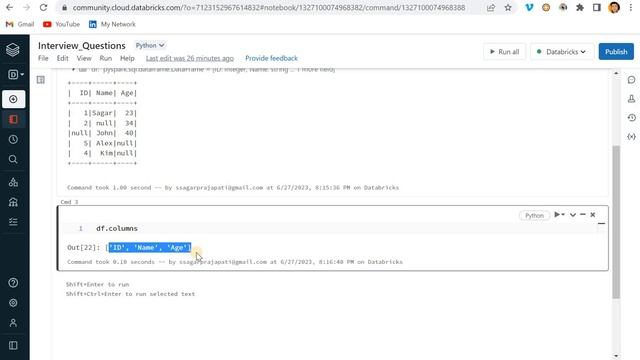 9. Check the Count of Null values in each column |Top 10 PySpark Scenario-Based Interview Question| смотреть онлайн