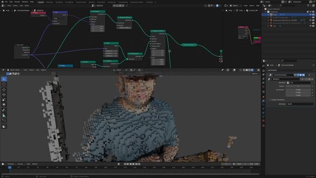 LIVENODING Point Cloud 3D Remix Using Geometry Nodes in Blender смотреть онлайн