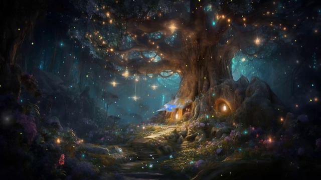 Ambient Enchanted Forest Music ✨🌳🧚🏻 Nature Sounds 🐦For Deep Relaxation, Sleep & Meditation 😴 1 Hour