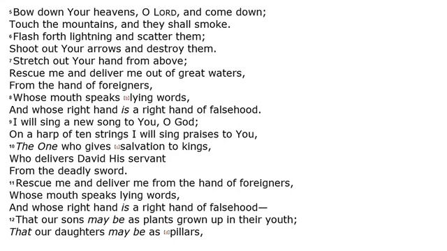 Psalm 144 - NKJV - (Audio Bible & Text) смотреть онлайн