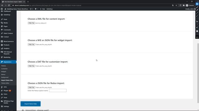StafaShop Documentation Install Theme WooCommerce WordPress смотреть онлайн