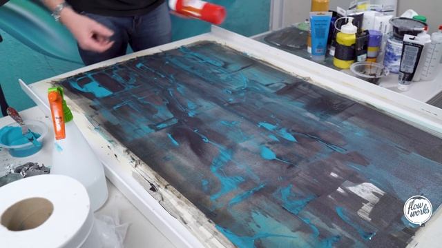 DIY Abstract Art Painted onto Canvas - MODERN CONTEMPORARY ART смотреть онлайн