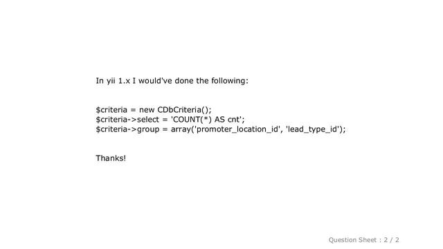MySQL : How to count and group by in yii2 смотреть онлайн
