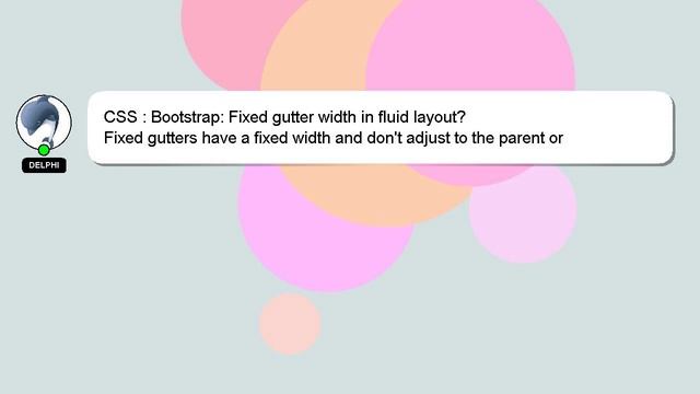 CSS : Bootstrap: Fixed gutter width in fluid layout? смотреть онлайн