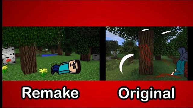 Minecraft in 15 seconds - Original vs Animation Remake смотреть онлайн