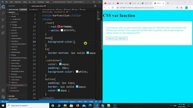 Variable function in CSS || var() in CSS || CSS in Kannada || Web Designing in Kannada смотреть онлайн