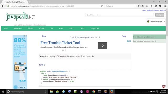 Exception testing (Difference between Junit 3 and Junit 4)
- javapedia.net смотреть онлайн