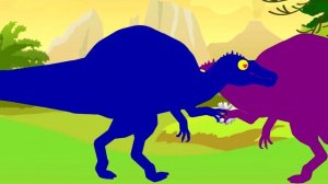 Динозавры Мультики: Битвы Динозавров - Веселые Динозаврики - Часть 3 Тираннозавр против Спинозавра
