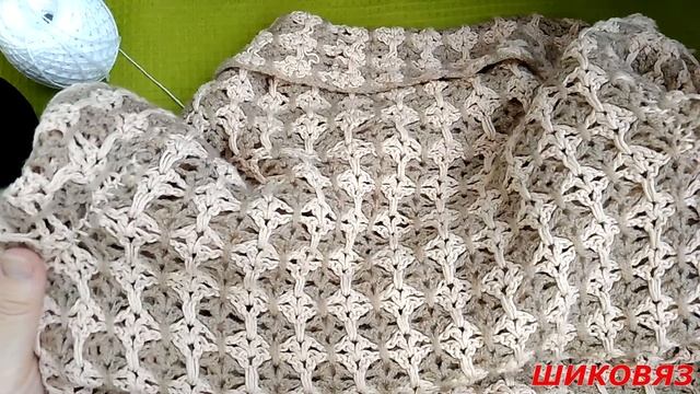 Свитер с воротником "хомут", связанный крючком". Экспресс мастер класс. смотреть онлайн