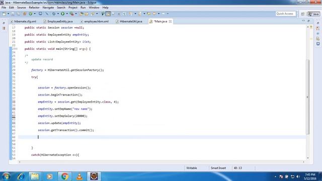 Hibernate Basic Update Records Of Database Part 8 смотреть онлайн