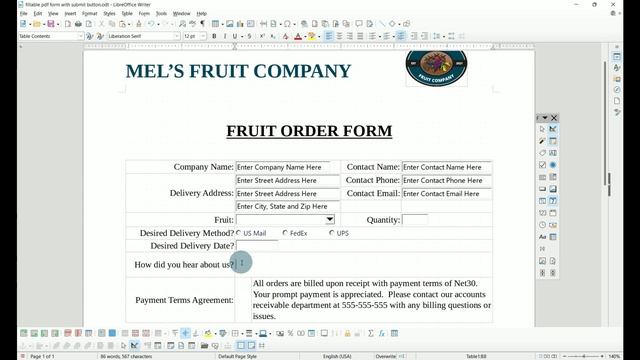 How to Create a Fillable PDF Form with a Submit Button in LibreOffice Writer - NO CODING REQUIRED смотреть онлайн