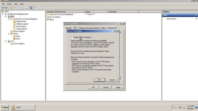 Windows Server 2008: DHCP Console смотреть онлайн