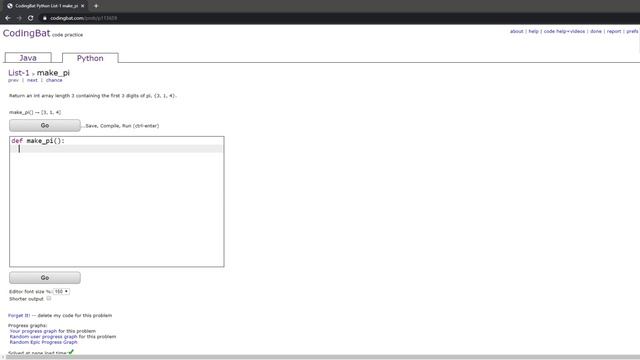 List-1 (make_pi) Python Tutorial || Codingbat.com смотреть онлайн