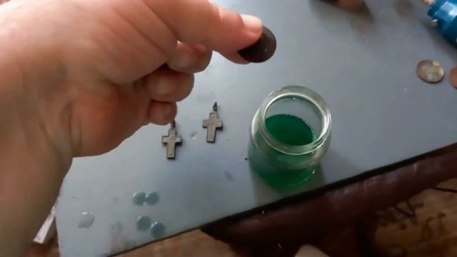 Чистка медных монет.Cleaning of copper coins. смотреть онлайн