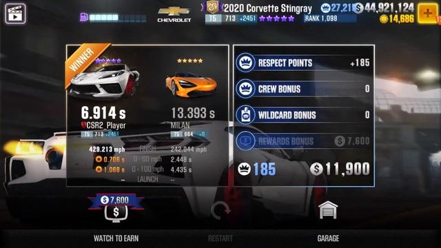 【CSR2】2020 CORVETTE STINGRAY (ELITE 35) • tune & shift • 6.914 смотреть онлайн