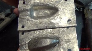 Карповое грузило.Самодельная форма для отливки из свинца.