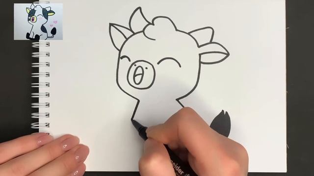 Как просто нарисовать милого БЫЧКА,быка,телёнка смотреть онлайн