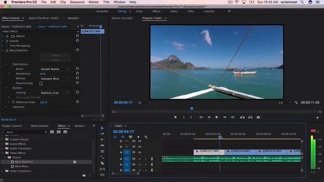 Стабилизация видео в программе Adobe Premiere Pro смотреть онлайн