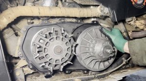 Стелс Гепард обслуживание вариатора. Как легко установить ведомый диск (сжать пружину).