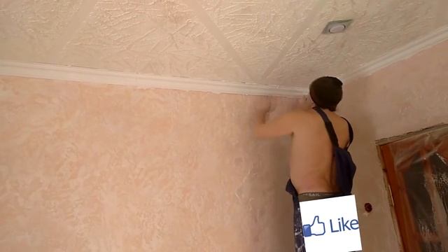 Как приклеить потолочный плинтус(Галтели) На шпаклевку. смотреть онлайн