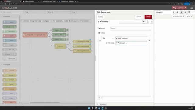 NodeRed - 03 - Nodo Exec con el comando Ping y preparando el terreno para futuras integraciones. смотреть онлайн
