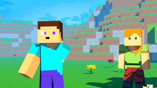 BUILD BATTLE - Alex and Steve Life (Minecraft Animation) смотреть онлайн