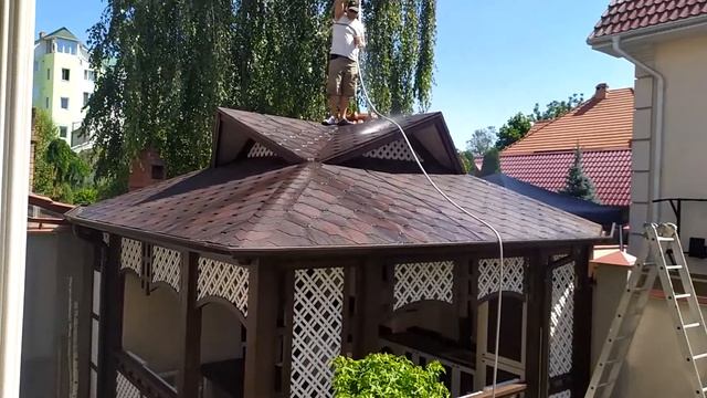 Беседка Maximus омывание при сдачи объекта. смотреть онлайн