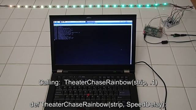 Controlling WS2812B (NeoPixel) LEDs with a Raspberry Pi 3 using Python смотреть онлайн