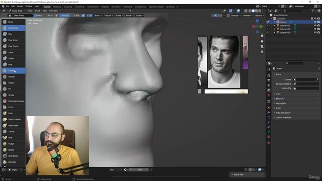 7. Sculpting the nose