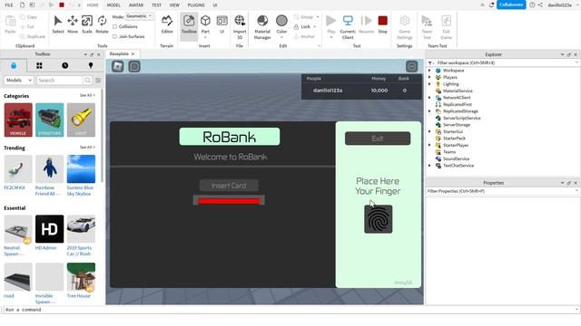 Как сделать систему банкомата в Roblox Studio смотреть онлайн