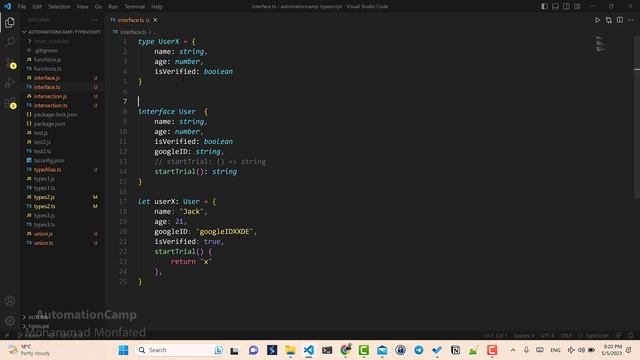Typescript Tutorial #9 – Interfaces - آموزش تایپ اسکریپت – جلسه نهم смотреть онлайн