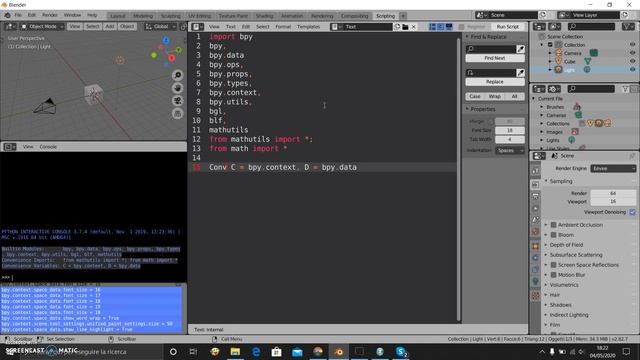 Prima lezione di Python per Blender смотреть онлайн
