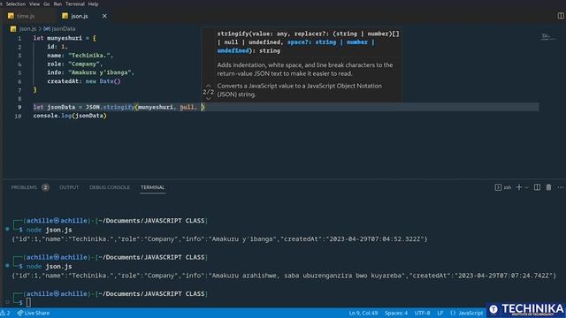 Isomo rya JavaScript [33]: Guhindura amakuru muri JSON no kuyakuramo - Techinika смотреть онлайн